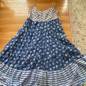 J. Crew Factory block print midi dress, size 16